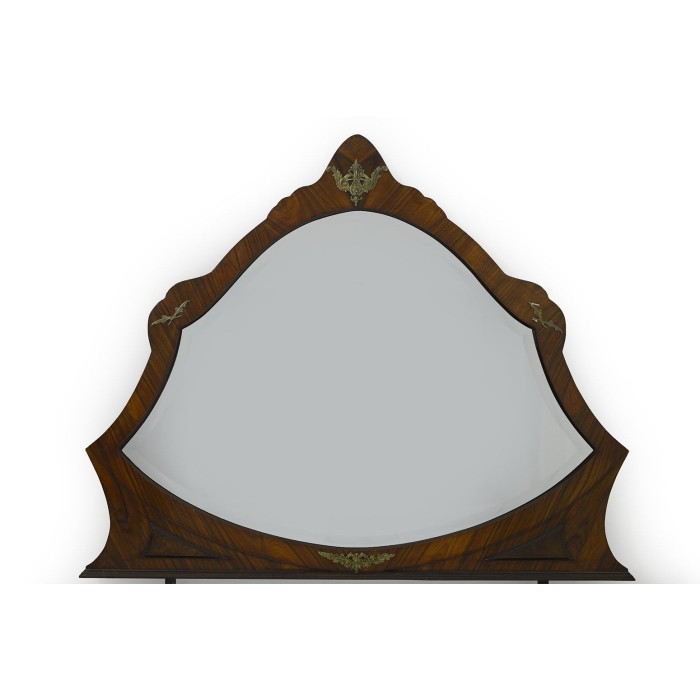 Καθρέφτης μασίφ καρυδιά με μπρούτζινες διακοσμήσεις-Mirror L12-7121 