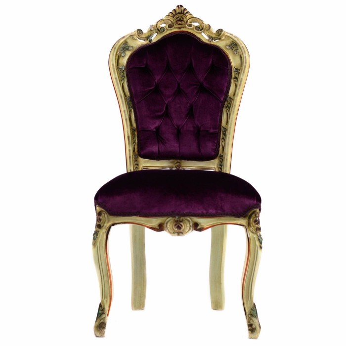 Καρέκλα Μπαρόκ Τραπεζαρίας Μασίφ Καρυδιά Χειροποίητη - X-10042-Chair X-10042 