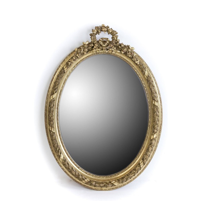 Καθρέφτης Αυτοκρατορικής Εποχής σε Οβάλ Σχήμα-Mirror K15-7160 