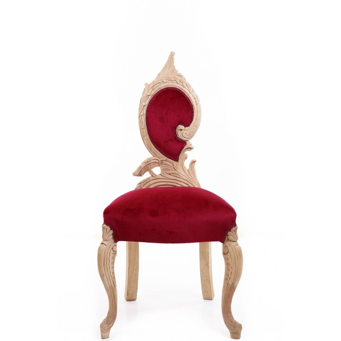 Καρέκλα Ροκοκό Βελούδο με Φύλλο χρυσού-Chair Κ16-5080 