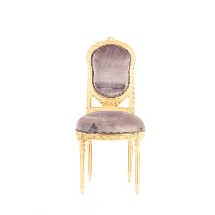 Καρέκλα Λουις Σεζ Σκαλιστή σε φυσικό μασίφ ξύλο καρυδιάς-Chair K16-5098 