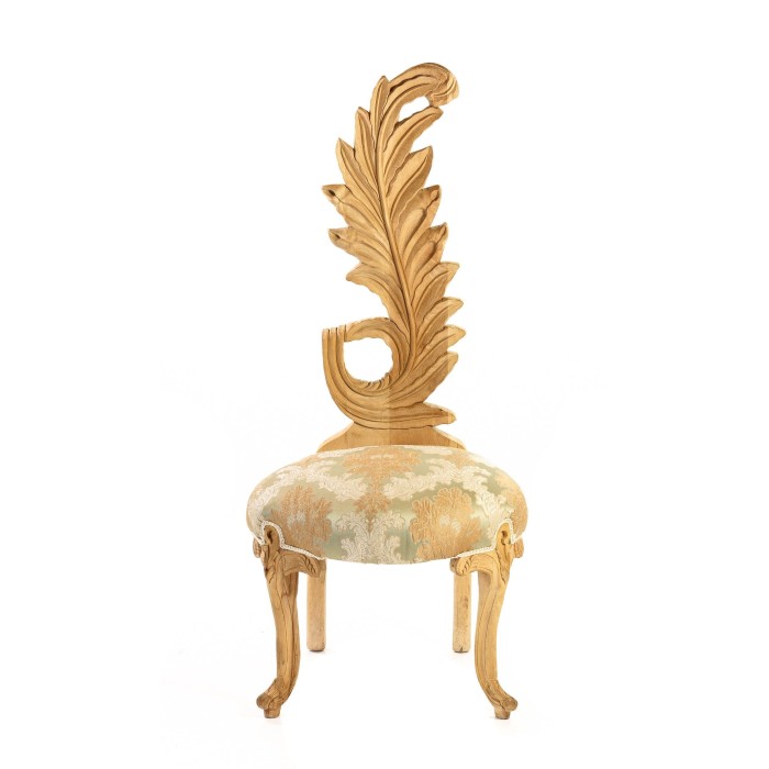 Καρέκλα Ψηλή Πλάτη Ροκοκό με Φύλλο Χρυσού - K16-5108-Chair K16-5108 