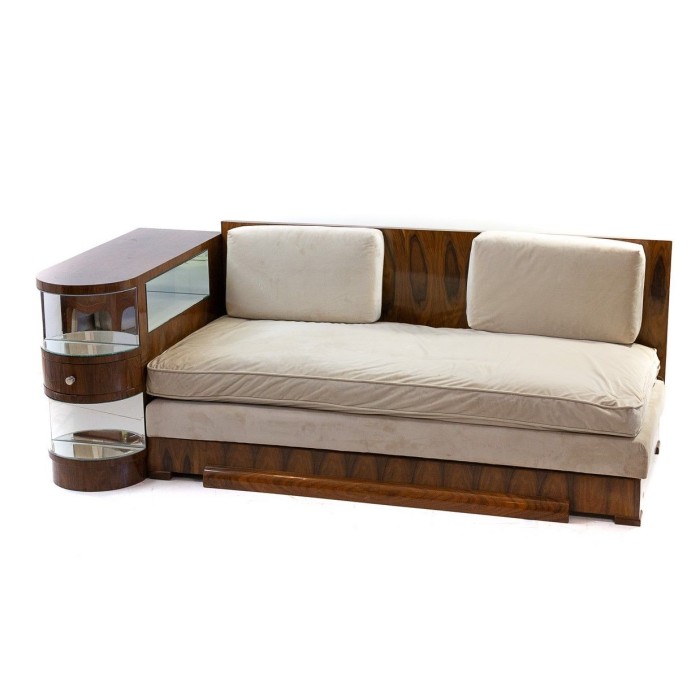 Καναπές 2θεσιος Κλασικός μασίφ καρυδιά με φυσικό καπλαμά-Sofa K16-8180 