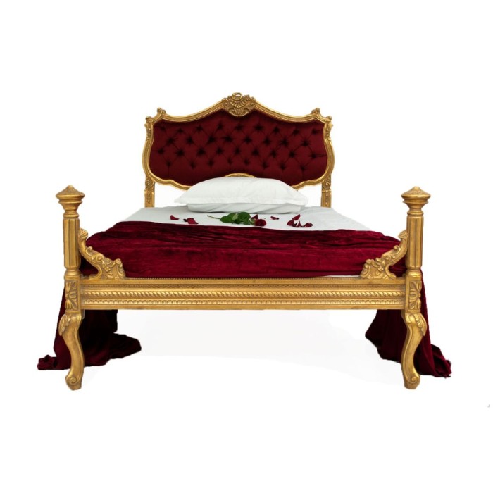 Μονό κρεβάτι σε κλασσικό Louis Xv στυλ T-11066-Single Bed T-11066 