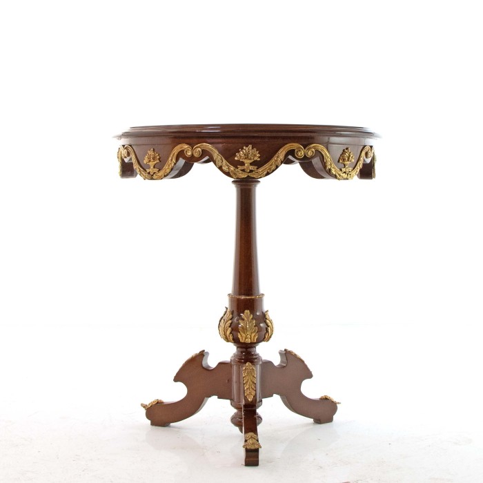 Τραπέζι στρογγυλό μαρκετερί εποχής Λουδοβίκου 15ου K17-3487-Table K17-3487 