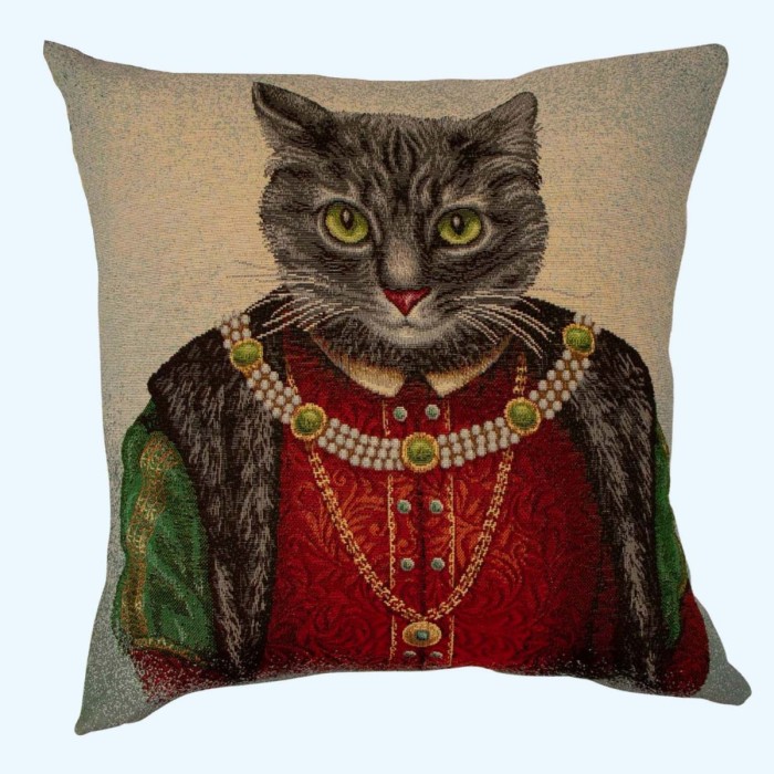 Μαξιλάρι διακοσμητικό Γάτος ντυμένος με στολή Δούκα, τετράγωνο απο στόφα Ισπανίας 45χ45 ΜΚ-017-pillow 45χ45 ΜΚ-017 
