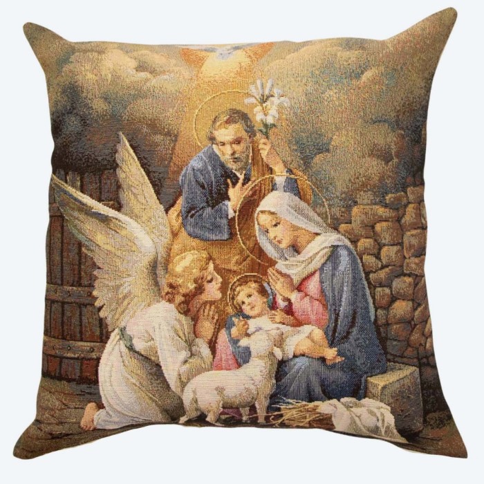 Μαξιλάρι διακοσμητικό Christmas edition ''ο ύμνος των αγγέλων'' , τετράγωνο απο στόφα Ισπανίας 45χ45 ΜΚ-032-pillow ΜΚ-032 