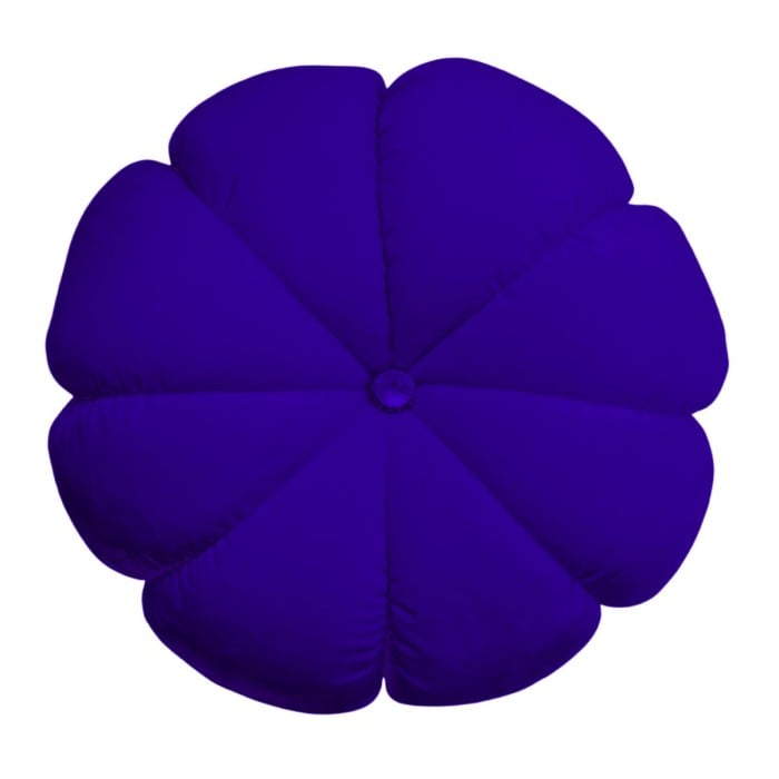 Μαξιλάρι διακοσμητικό σε royal blue χρώμα σε σχήμα άνθους με κρυστάλλινο στράς στο κέντρο του ΜΚ-058-pillow ΜΚ-058 