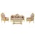 Ξυλόγλυπτο Σαλόνι Μασίφ Καρυδιάς σε στυλ Γαλικό - L9-9042-French style Living Room Set X1-9042 