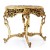 Τραπέζι χειροποίητο μασίφ καρύδια με φύλλο χρυσού - L10-3364-Table X-3364 