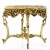 Τραπέζι χειροποίητο μασίφ καρύδια με φύλλο χρυσού - L10-3364-Table X-3364 
