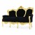 Σκαλιστός Καναπές Μπαρόκ με φύλλο χρυσού SO-8099-Sofa L9-8099 