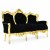 Σκαλιστός Καναπές Μπαρόκ με φύλλο χρυσού SO-8099-Sofa L9-8099 
