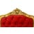 Πολυθρόνα Λουις Κενζ Με Φύλλο Χρυσού & Βελούδο Κόκκινο Ύφασμα - K5-6164-Armchair Ζ5-6164 