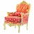 Σαλόνι σε στυλ Γαλικό Χρυσό - Μπορτνώ & Ανάγλυφο ύφασμαX-9043-French style Living Room Set X1-9043 