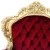 Μπερζέρα Μπαρόκ Μασίφ Καρυδιά Χειροποίητη Με Φύλλο Χρυσού σε μπορντό ύφασμα - L10-6170-Baroque Armchair X-6170 