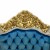 Μπερζέρα Μπαρόκ XL Μασίφ Καρυδιά Χειροποίητη Λάκα Κρεμ & Με Φύλλο Χρυσού - 6174-Baroque Armchair X-6174 