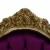 Μπερζέρα Μωβ Μπαρόκ Μασίφ Καρυδιά Χειροποίητη Λάκα Κρεμ & Πατίνα - L11-6183-Baroque Armchair K1-6183 