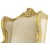Μπερζέρα Λουις Κενζ με Φύλλο Χρυσού & Ανάγλυφο Ύφασμα μπέζ ανοιχτό - Χ-6224-Χ6224 