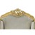 Μπερζέρα Λουις Κενζ με Φύλλο Χρυσού & Ανάγλυφο Ύφασμα σκούρο μπέζ - K13-6225-K136225 