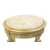 Τραπέζι στρογγυλό χρυσό με μπεζ μάρμαρο σε στυλ Λουί Σεζ-Table K15-3441 