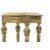 Τραπέζι στρογγυλό χρυσό με μπεζ μάρμαρο σε στυλ Λουί Σεζ-Table K15-3441 