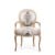 Πολυθρόνα Λουις Κενζ με Ξύλο Ανεπεξέργαστο & Ανάγλυφο Ύφασμα - Κ16-6259-Armchair Κ16-6259 