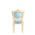 Σκαλιστή Καρέκλα Λουί Κενζ με φύλλο χρυσού Κ16-5094-Chair K16-5094 