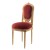 Καρέκλα Λουις Σεζ Σκαλιστή χρυσή με πατίνα από μασίφ ξύλο καρυδιάς-Chair K16-5097 