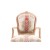 Πολυθρόνα Λουις Κενζ με Ξύλο Ανεπεξέργαστο & Ανάγλυφο Ύφασμα - Κ16-6283-Armchair Κ16-6283 