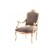 Πολυθρόνα Λουις Κενζ με Ξύλο Ανεπεξέργαστο & Βελούδο Ύφασμα - Κ16-6285-Armchair Κ16-6285 