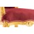 Πολυθρόνα Μπαρόκ Χρυσή με μπορντώ Μασίφ Καρυδιά Χειροποίητη -K16-6290-Armchair K16-6290 