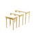 Τραπέζι Λουις Σεζ Χρυσό σκαλιστό με καθρέφτη στην επιφάνεια-Table K16-3461 