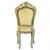 Καρέκλα Μπαρόκ Τραπεζαρίας Μασίφ Καρυδιά Λάκα Χρυσή - K01-5104-Chair K01-5104 