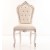 Καρέκλα Μπαρόκ Τραπεζαρίας Λάκα Λευκή με Φύλλο Ασήμι - M16-1111-M16-1111 