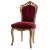 Καρέκλα Τραπεζαρίας Χρυσή με μπορντώ βελούδο - Κ16-6312-Armchair K16-6312 