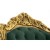 Μπερζέρα Μπαρόκ Μασίφ Καρυδιά Χειροποίητη Με Φύλλο Χρυσού & Πράσινο Βελούδο - K17-6320-Baroque Armchair K17-6320 