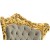 Μπερζέρα Μπαρόκ XL Μασίφ Καρυδιά Χειροποίητη Με Φύλλο Χρυσού & ασημί Βελούδο - K17-6326-Baroque Armchair K17-6326 
