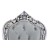 Πολυθρόνα Μπαρόκ Ασημένια με Γκρι βελούδο Μασίφ Καρυδιά Χειροποίητη K17-6329-Armchair K17-6329 