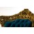 Μπερζέρα Μπαρόκ XL Μασίφ Καρυδιά Χειροποίητη Με Φύλλο Χρυσού & Πετρόλ Βελούδο - K17-6334-Baroque Armchair K17-6334 