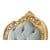 Πολυθρόνα Μπαρόκ Χρυσή με Γκρί βελούδο και Μασίφ Καρυδιά Χειροποίητη K17-6338-Armchair K17-6338 
