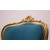 Πολυθρόνα Λουί κενζ χρυσή με μπλε βελούδο K17-6342-Armchair K17-6342 