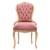 Καρέκλα Λουις Κενζ Ροζ Βελούδο Καπιτονέ σε Φυσικό Ξύλο ξύλο καρυδιάς-Chair K16-5122 