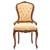 Καρέκλα Λουις Κενζ Σκαλιστή με Μπεζ βελούδο Καπιτονέ λούστρο από μασίφ ξύλο καρυδιάς-Chair K16-5118 