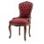 Καρέκλα Λουις Κενζ Σκαλιστή με μπορντό Δερματίνη Καπιτονέ λούστρο από μασίφ ξύλο καρυδιάς-Chair K16-5115 