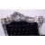 Μπερζέρα Μπαρόκ XL Βελούδο Μαύρο Καπιτονέ με Strass & Φύλλο Ασημιού - K17-6354-Baroque Armchair K17-6354 