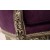 Μπερζέρα Μπαρόκ Θρόνος Μωβ βελούδο Καπιτονέ με Strass & Φύλλο Ασημιού με πατίνα Κ17-6356-Baroque Armchair Κ17-6356 