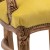 Πολυθρόνα Μπαρόκ Χρυσή με Κίτρινο Βελούδο Μασίφ Καρυδιά Χειροποίητη K17-6361-Armchair K17-6361 