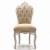 Καρέκλα Μπαρόκ Τραπεζαρίας με λάκα λευκή και μπέζ βελούδο Κ17-5124-CHAIR - Κ17-5124 