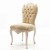 Καρέκλα Τραπεζαρίας Σκαλιστή Λάκα Λευκή & Μπεζ Βελούδο Καπιτονέ Κ18-5126-Chair Κ18-5126 